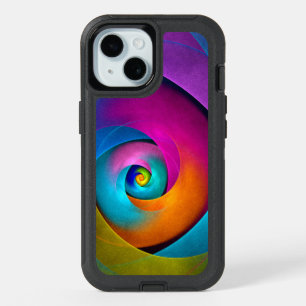 Modern Floral Abstract Art Pink Blue Pattern #17 iPhone 15 Case