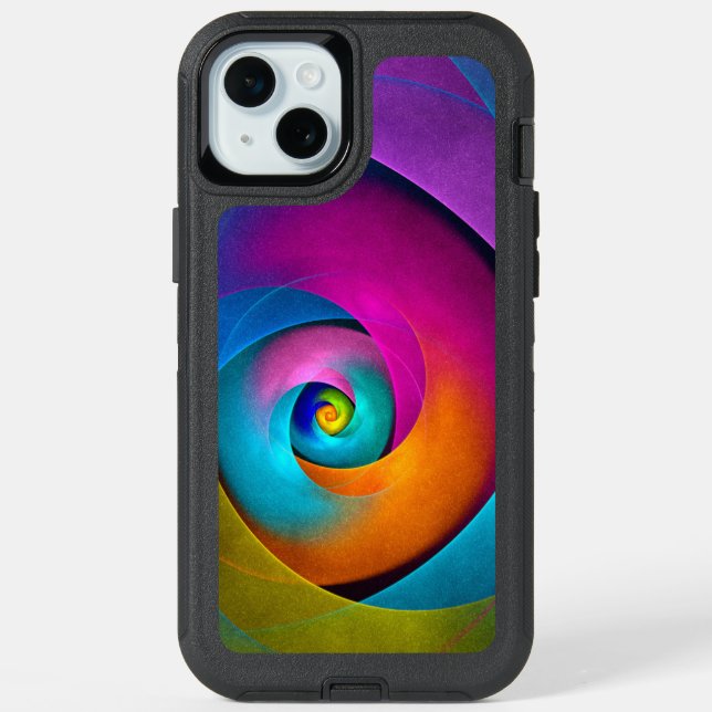 Modern Floral Abstract Art Pink Blue Pattern #17 iPhone 15 Plus Case (Back)