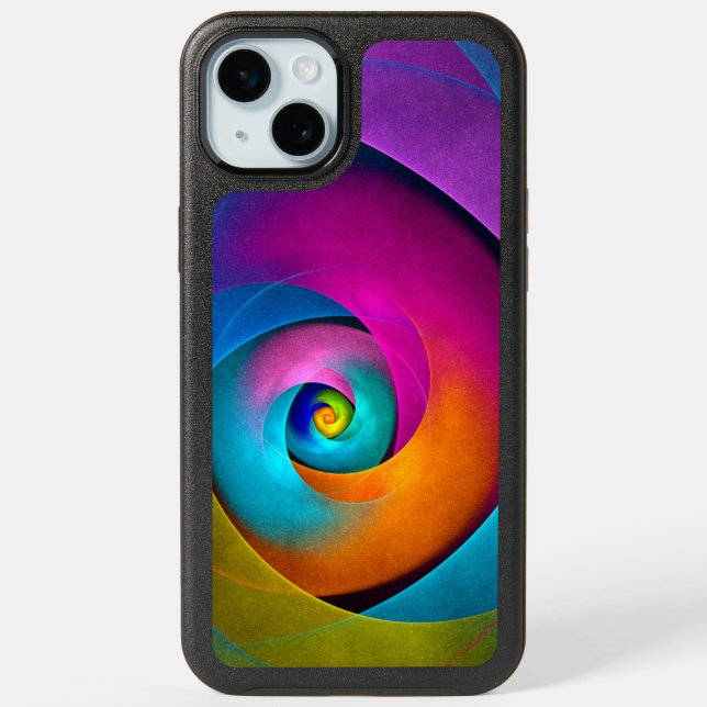 Modern Floral Abstract Art Pink Blue Pattern #17 iPhone 15 Plus Case (Back)