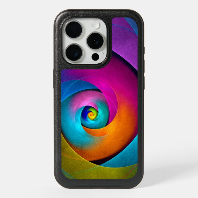Modern Floral Abstract Art Pink Blue Pattern #17 iPhone 15 Pro Case (Back)