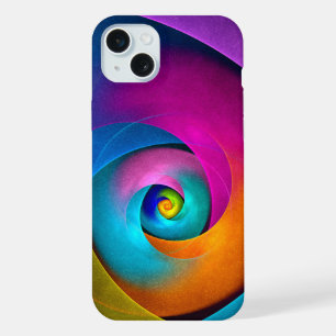 Modern Floral Abstract Art Pink Blue Pattern #17 iPhone 15 Plus Case