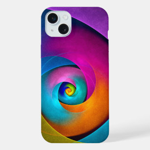 Modern Floral Abstract Art Pink Blue Pattern #17 iPhone 15 Plus Case
