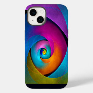 Modern Floral Abstract Art Pink Blue Pattern #17 iPhone 14 Case