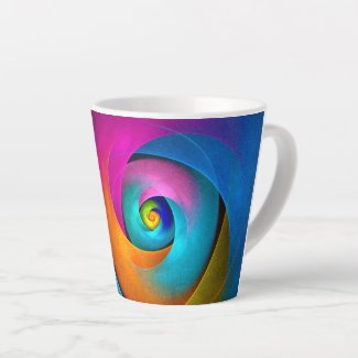 Modern Floral Abstract Art Pink Blue Pattern #17