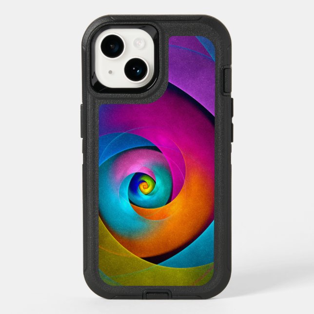 Modern Floral Abstract Art Pink Blue Pattern #17 Otterbox iPhone Case (Back)