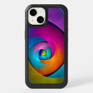 Modern Floral Abstract Art Pink Blue Pattern #17 OtterBox iPhone 14 Case