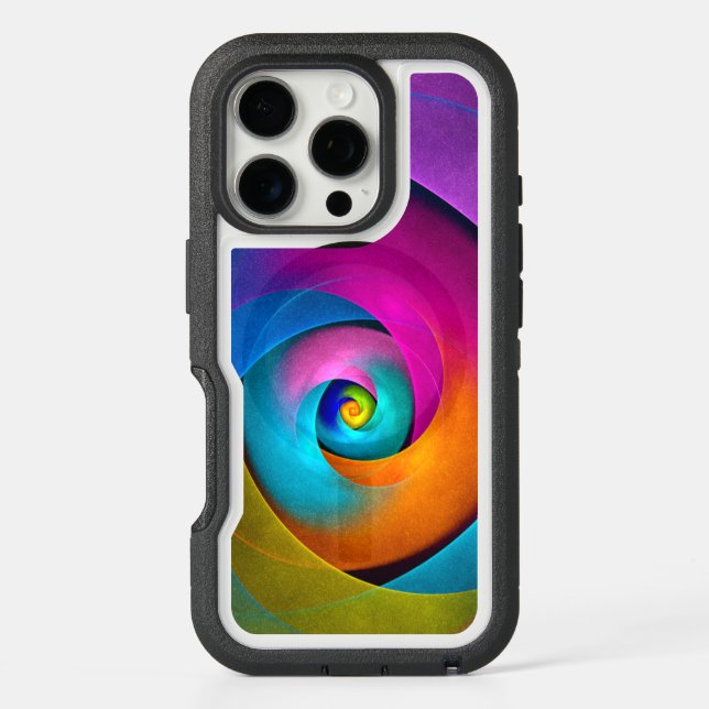 Modern Floral Abstract Art Pink Blue Pattern #17 Otterbox iPhone Case (Back)