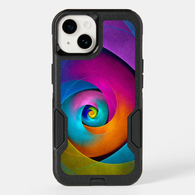Modern Floral Abstract Art Pink Blue Pattern #17 Otterbox iPhone Case (Back)