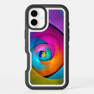 Modern Floral Abstract Art Pink Blue Pattern #17 iPhone 16 Plus Case
