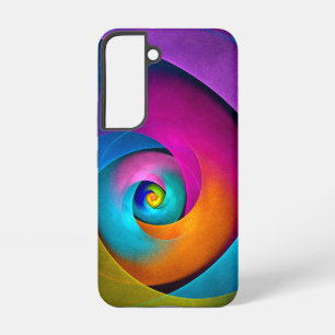 Modern Floral Abstract Art Pink Blue Pattern #17 Samsung Galaxy S22 Case