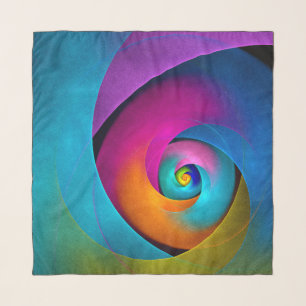 Modern Floral Abstract Art Pink Blue Pattern #17 Scarf