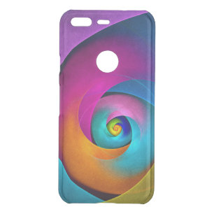 Modern Floral Abstract Art Pink Blue Pattern #17 Uncommon Google Pixel Case