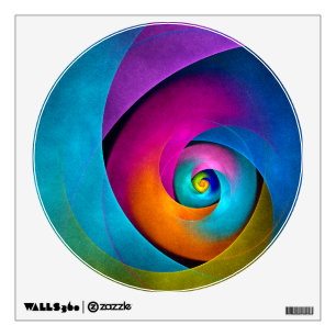 Modern Floral Abstract Art Pink Blue Pattern #17 Wall Decal