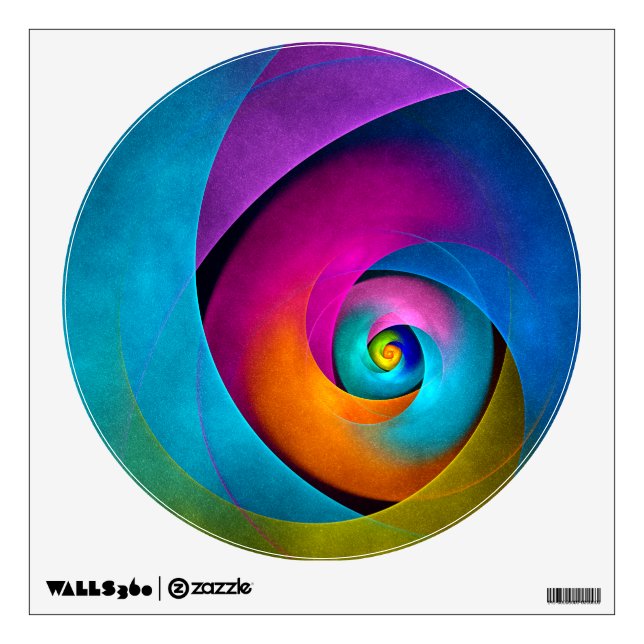 Modern Floral Abstract Art Pink Blue Pattern #17 Wall Decal (Front)