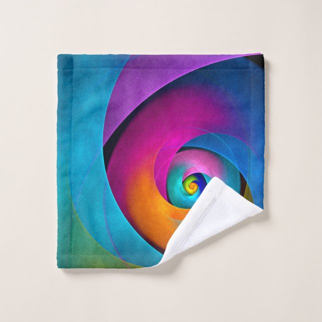 Modern Floral Abstract Art Pink Blue Pattern #17 Wash Cloth (Wash Cloth)