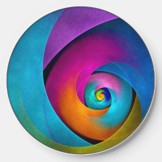 Modern Floral Abstract Art Pink Blue Pattern #17 Wireless Charger