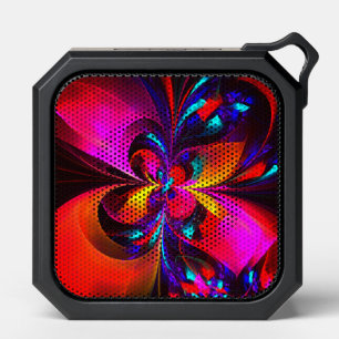 Modern Floral Abstract Art Red Blue Pattern #07 Bluetooth Speaker
