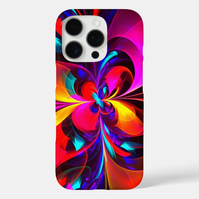 Modern Floral Abstract Art Red Blue Pattern #07 Case-Mate iPhone Case (Back)