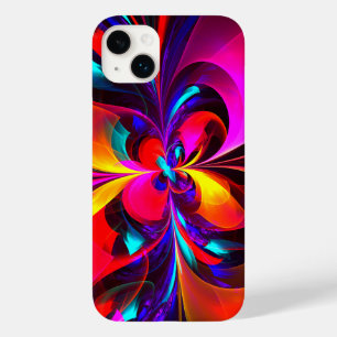 Modern Floral Abstract Art Red Blue Pattern #07 Case-Mate iPhone 14 Plus Case