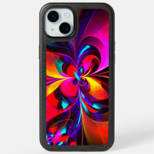 Modern Floral Abstract Art Red Blue Pattern #07 iPhone 15 Plus Case