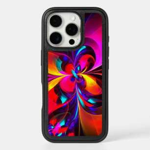 Modern Floral Abstract Art Red Blue Pattern #07 iPhone 16 Pro Case