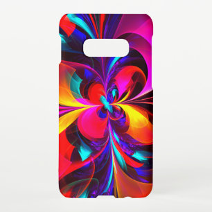 Modern Floral Abstract Art Red Blue Pattern #07 Samsung Galaxy S10E Case