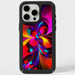 Modern Floral Abstract Art Red Blue Pattern #07 iPhone 15 Pro Max Case