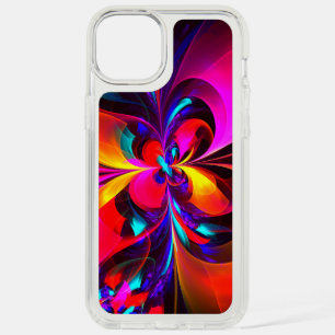 Modern Floral Abstract Art Red Blue Pattern #07 iPhone 15 Plus Case
