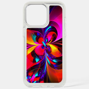 Modern Floral Abstract Art Red Blue Pattern #07 iPhone 15 Pro Max Case