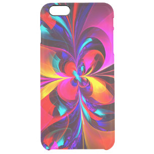 Modern Floral Abstract Art Red Blue Pattern #07 Clear iPhone 6 Plus Case
