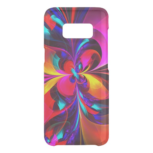 Modern Floral Abstract Art Red Blue Pattern #07 Uncommon Samsung Galaxy Case (Back)