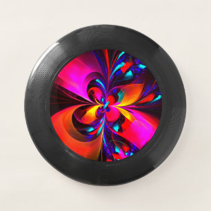 Modern Floral Abstract Art Red Blue Pattern #07 Wham-O Frisbee