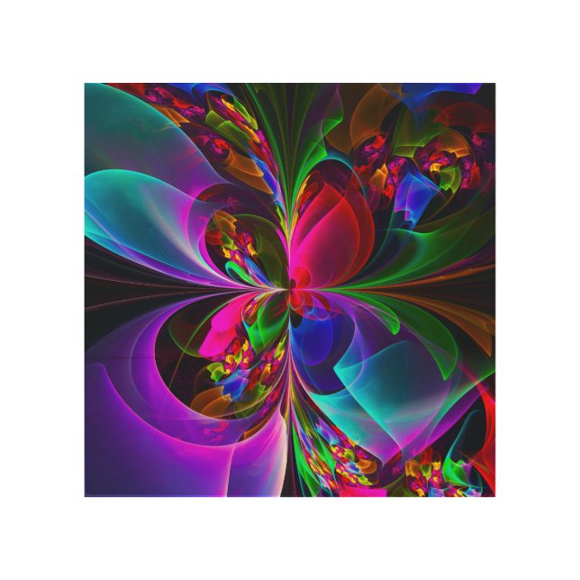 Modern Floral Abstract Art Red Blue Pattern #12 (Front)
