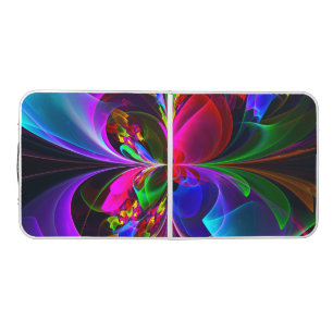 Modern Floral Abstract Art Red Blue Pattern #12 Beer Pong Table