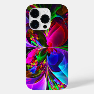 Modern Floral Abstract Art Red Blue Pattern #12 Case-Mate iPhone 14 Pro Case