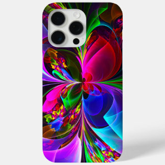 Modern Floral Abstract Art Red Blue Pattern #12 iPhone 15 Pro Max Case