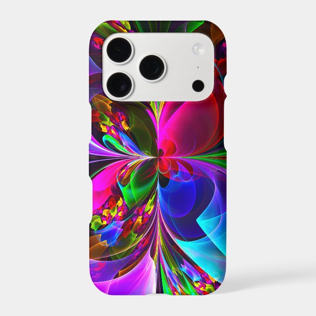 Modern Floral Abstract Art Red Blue Pattern #12 Case-Mate iPhone Case (Back)