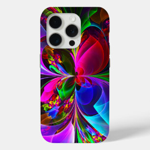 Modern Floral Abstract Art Red Blue Pattern #12 iPhone 15 Pro Case