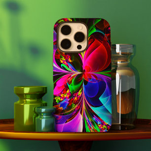 Modern Floral Abstract Art Red Blue Pattern #12 iPhone 16 Pro Case