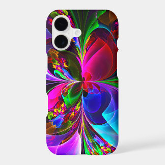 Modern Floral Abstract Art Red Blue Pattern #12 iPhone 17 Case