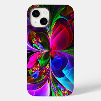 Modern Floral Abstract Art Red Blue Pattern #12 Case-Mate iPhone 14 Case