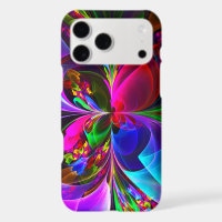 Modern Floral Abstract Art Red Blue Pattern #12