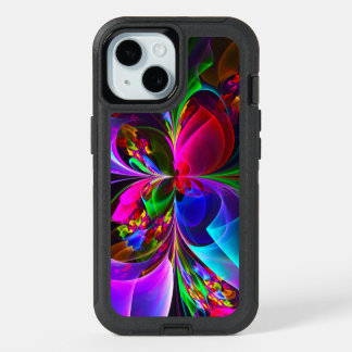 Modern Floral Abstract Art Red Blue Pattern #12 iPhone 15 Case