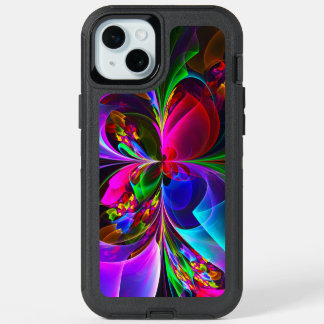 Modern Floral Abstract Art Red Blue Pattern #12 iPhone 15 Plus Case