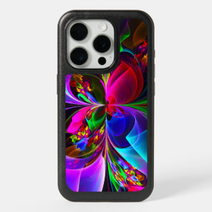 Modern Floral Abstract Art Red Blue Pattern #12 iPhone 15 Pro Case