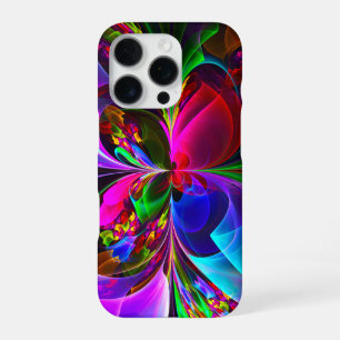Modern Floral Abstract Art Red Blue Pattern #12 iPhone 16 Pro Case