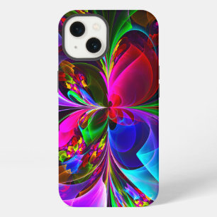 Modern Floral Abstract Art Red Blue Pattern #12 iPhone 13 Case
