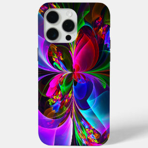 Modern Floral Abstract Art Red Blue Pattern #12 iPhone 15 Pro Max Case