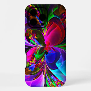 Modern Floral Abstract Art Red Blue Pattern #12 iPhone 16 Pro Max Case
