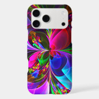 Modern Floral Abstract Art Red Blue Pattern #12
